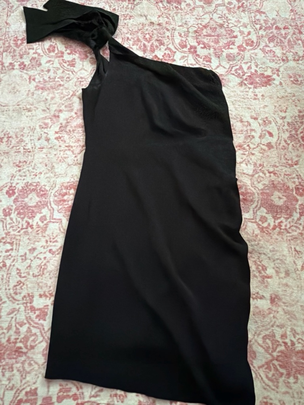 Altar'd State Black One-Shoulder Tie Dress